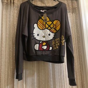Forever21 Hello Kitty cropped sweater